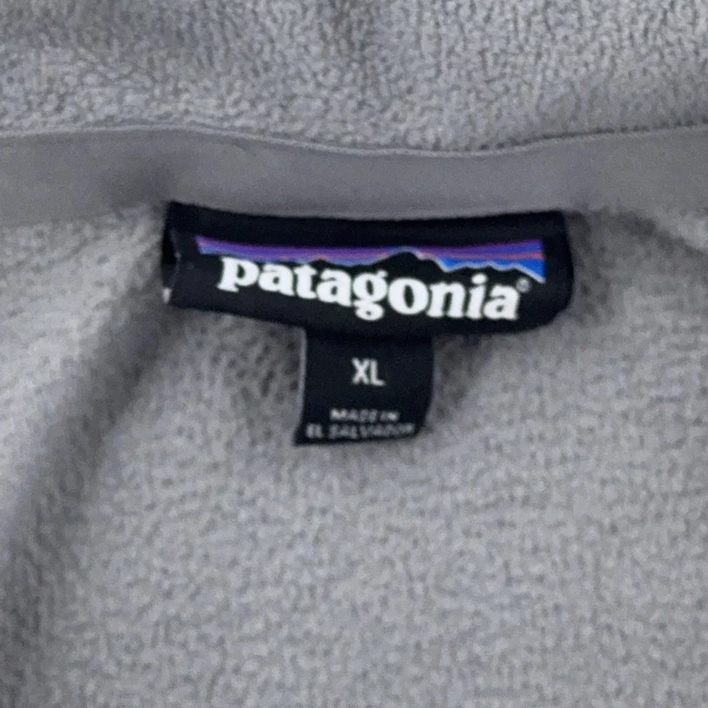 Patagonia Fleece Quarter‎ Zip Sweater Mens XL Gray Pullover Jacket